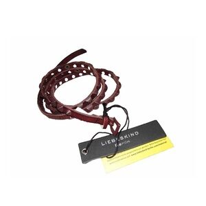 Liebeskind Berlin Rouge Noir Leather Studded Skinny Belt